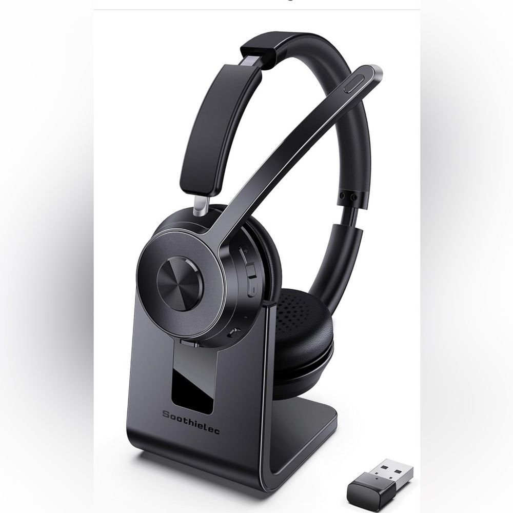 NWT SoothieLec Wireless Headset Bluetooth Headphones Microphone USB Dongle